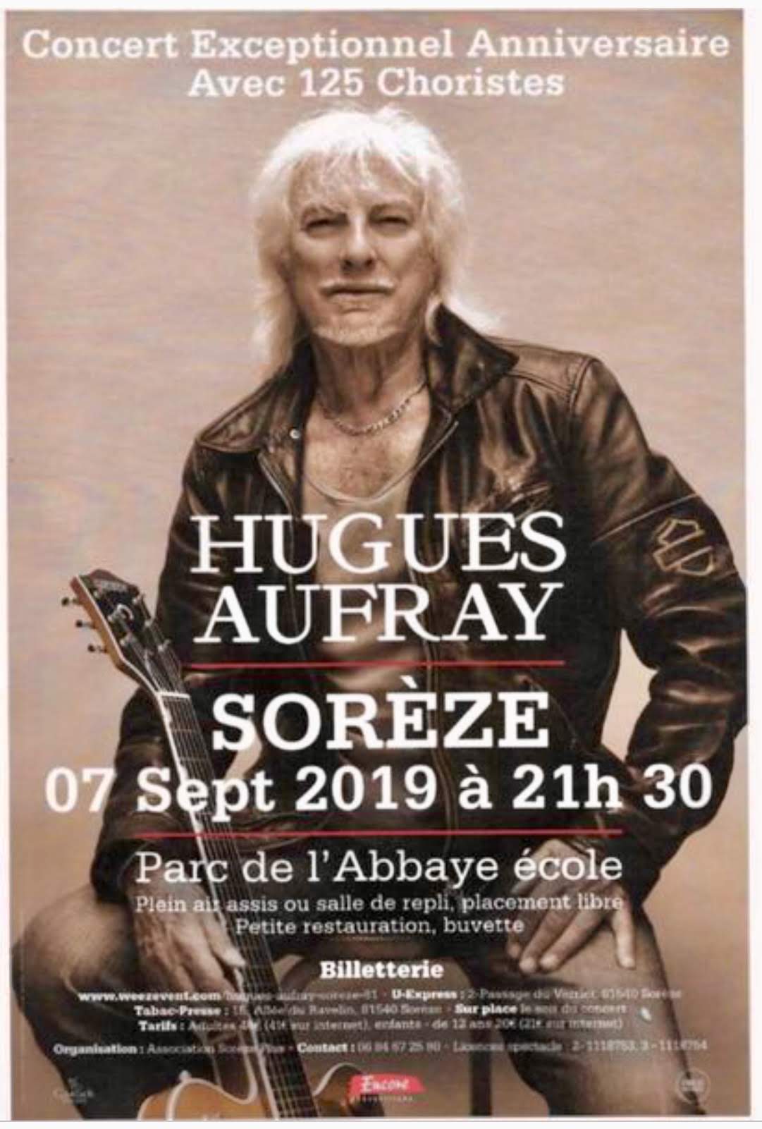 Affiche du Concert Hugues Aufray 7 sept 2019